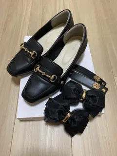 RANDA 3WAY ベルトデザインローファー　ブラック　Sサイズ