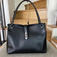 ほぼ未使用☆ 傳濱野 Amanda ターンロック トートバッグ カーフレザー 