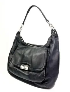 コーチ 22309 ワンショルダー レザートートバッグ ブラック ビジネスバッグ