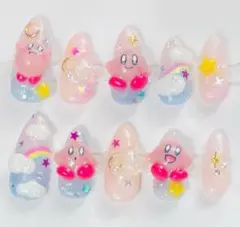 【値下げ中】ネイルチップ つけ爪 3Dアート 24h発送　現品 カービィ