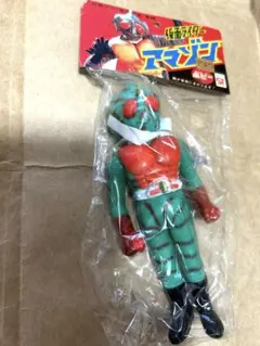 新品未開封 当時物 仮面ノリダー 木梨憲武 ソフビ 約10㎝ バネ式