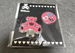 Wilson ゴルフマーカー クリップセット ピンク　くま　ベアのサムネイル