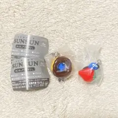 パペットスンスン　めじるしアクセサリー　ドーナツ　いちご　2個セット