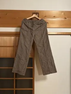 GU チェック柄 ワイドパンツ Mサイズ