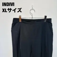 インディヴィ　スラックス　オフィスカジュアル　シンプル　無地　大きめ　165