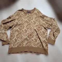 TOMMY HILFIGER ロゴジャガード クルーネックニット XXLのサムネイル