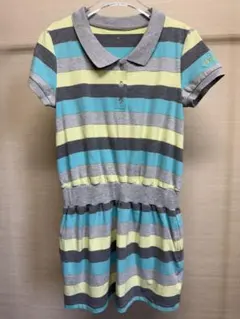 ストライプ ポロワンピース レディース