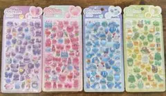 【新品 当日発送】立体シール ぷっくり 3D 4種セット まるで宝石ドロップ