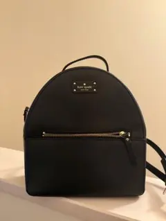 kate spade ブラックレザーリュック