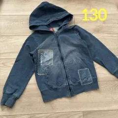 ベビードール ジップアップパーカー 130