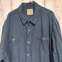 **様 RED HEAD 長袖ネルシャツ ダークブルー 2XL