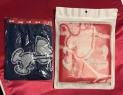 ローソン　スヌーピーふんわりタオル 赤と青　2枚セット　未使用品