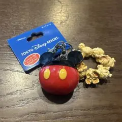 【新品タグ付】ディズニーポップコーンキーチェーンストラップミッキーマウス