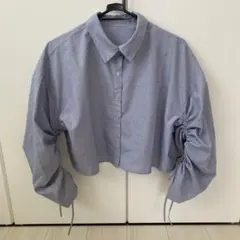 RETRO GIRL 長袖シャツ ブルー Fサイズのサムネイル