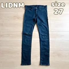 【LIDNM】リドム　スキニーパンツ　デニム　黒　27インチ　L18SS-01のサムネイル
