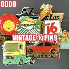 O009 VINTAGE⑩PINS ヴィンテージ　ピンバッジ　⑩個まとめ売りのサムネイル