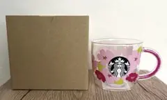 【新品】Starbucks SAKURA さくら　ビーズハンドル耐熱グラスマグ