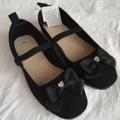 リボン付きブラックフォーマルシューズ 22.0cm