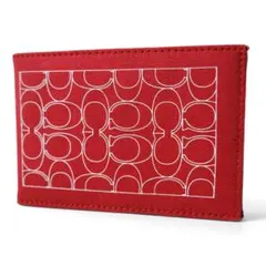 COACH 折りたたみミラー 赤 シグネチャー