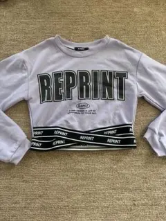 REPRINT ラベンダー クロップドトレーナー 150cm