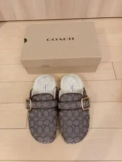 COACH アシュトン クロッグ・シグネチャー ジャカード - メルカリ