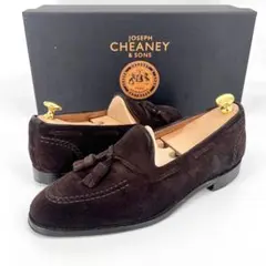 JOSEPH CHEANEY & SONS 英国製 チーニースエード タッセルローファー 保存袋付 UK8 約27㎝ JOSEPH CHEANEY英国製 チーニースエード タッセルローファー保存袋付