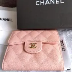 CHANEL ノベルティ　ピンク 三つ折り財布