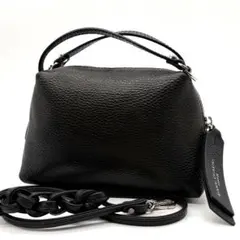 美品✨ジャンニキャリーニ アリファ S 2way ショルダーバッグ ブラック