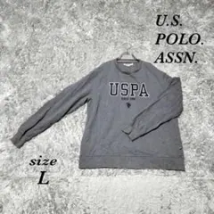 U.S.POLO.ASSN. ユーエスポロアッスン（L）ロゴプリントトレーナーのサムネイル