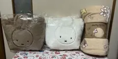 ミッフィーもこもこトートバック2点とサンゴマイヤーブランケットの3点まとめ売り