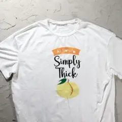 SHEIN 白Tシャツ 果物　Simply Thick