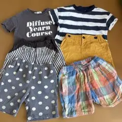 男の子　Tシャツ2枚　パンツ4枚セット売り