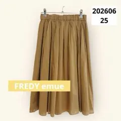 フレディエミュ ギャザースカート キャメル M 38 綿100% 裏地あり 美品のサムネイル