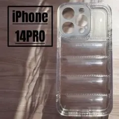 iPhone14pro ダウンジャケット風 クリアケース 透明 耐衝撃 おしゃれ