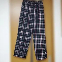 チェック ワイドパンツ
