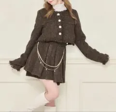 apresjour フリンジツイードジャケット スカパンのサムネイル