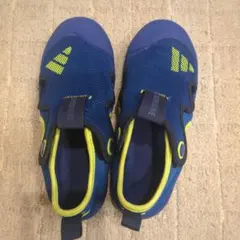 adidas キッズ サンダルシューズ ネイビー/ライム　20cm