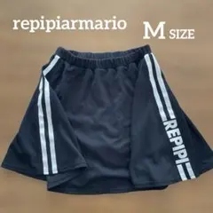 美品⭐︎キッズ　REPPIPI ストライプ 黒 スカート　Mサイズ