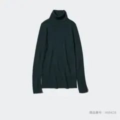 ユニクロメリノリブタートルネックセーターm