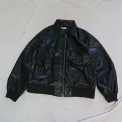 MONO-MART 黒 フェイクレザージャケット M