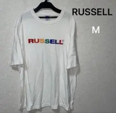 RUSSELL 半袖Tシャツ M ロゴプリント ホワイト 白 半袖 綿100%のサムネイル