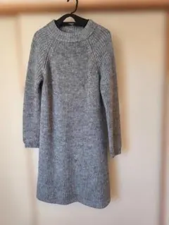 COMME CA ISM グレー ニットワンピース M