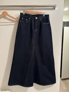 マキシスリットデニムロングスカート