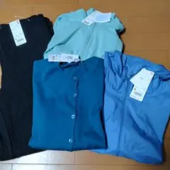 ユニクロ リブパンツ＆UVカーディガン＆パーカー＆ポケッタブルパーカー M未使用