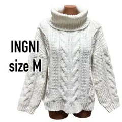 INGNI ケーブル モール タートル ニット
