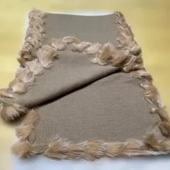 フリルファーマフラー ベージュ　ノエビア　新品未使用　箱無し