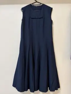 クリーニング済美品】M-PREMIER カシュクールワンピース ネイビー 36