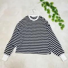 merlot ボーダー 長袖カットソー ロンT コットン100% F レディースのサムネイル