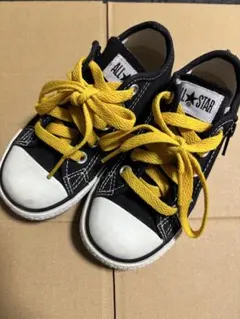CONVERSE ALL STAR 黒/黄色 スニーカー　コンバース　17cm
