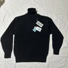 新品　未使用　長袖　 メンズ　洗濯機洗い可能　黒 タートルネックセーター M